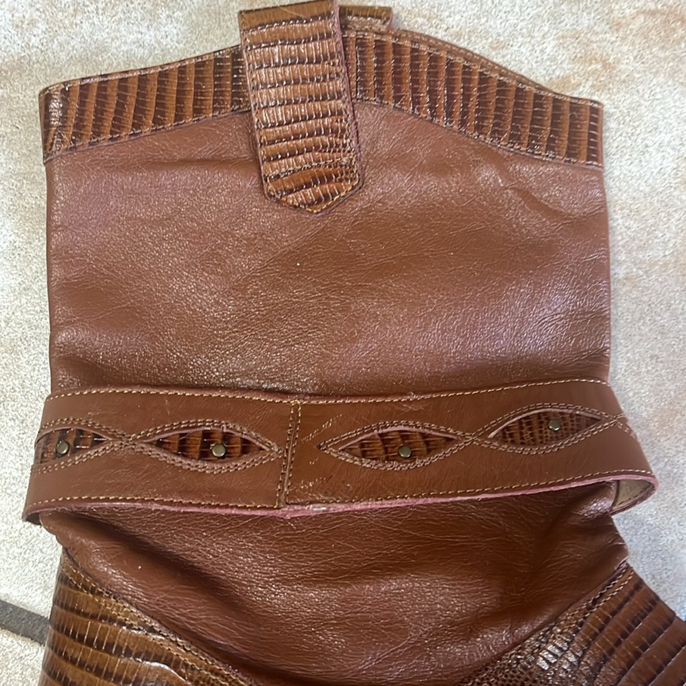 Rush Hour Vintage brown Leather Western Boots size 9B - Picture 5 of 13